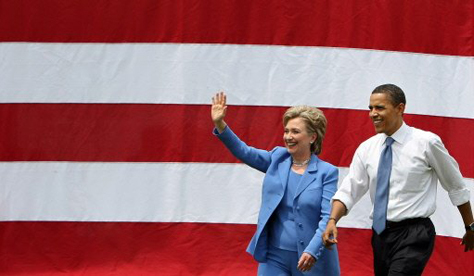 Barack Obama et Hillary Clinton