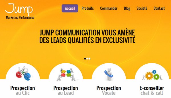 Capture d'écran du site jump-communication.com