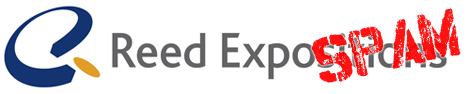 Détournement satirique du logo de Reed Expositions
