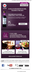 Capture d'écran de l'e-mailing commercial Liotex - Advertise me - Système U