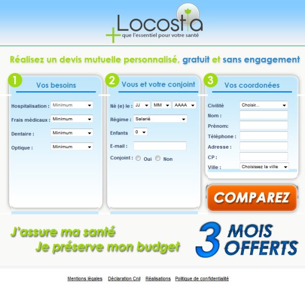 Capture d'écran du site Locostia hébergé par Weedo IT