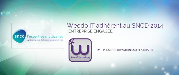 Ecran de présentation du site Weed IT, tous droits réservés